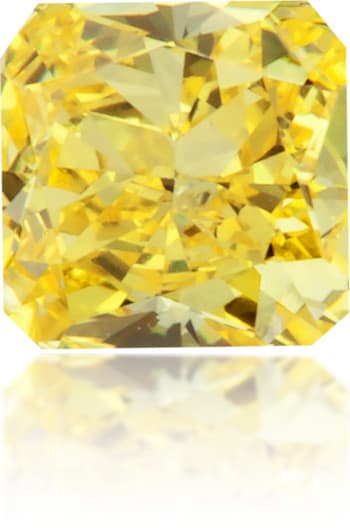 Natural Yellow Diamond Square 0.14 ct Polished