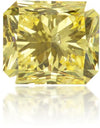 Natural Yellow Diamond Rectangle 0.66 ct Polished