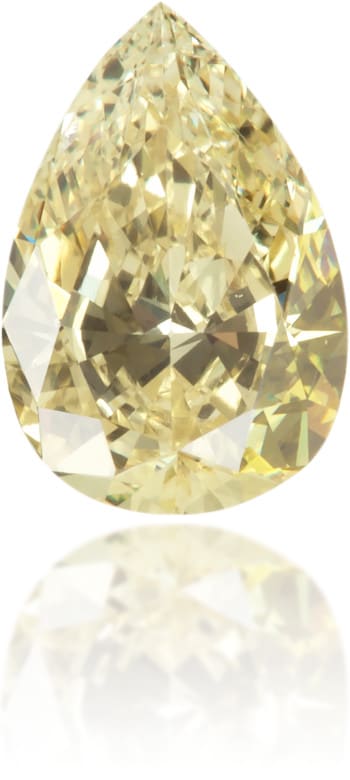 Natural Yellow Diamond Pear Shape 0.42 ct Polished