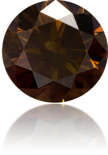 Natural Brown Diamond Round 0.61 ct Polished