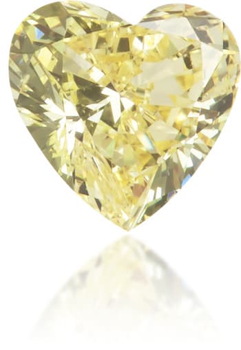Natural Yellow Diamond Heart Shape 0.19 ct Polished
