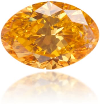 Natural Orange Diamond Oval 0.15 ct Polished