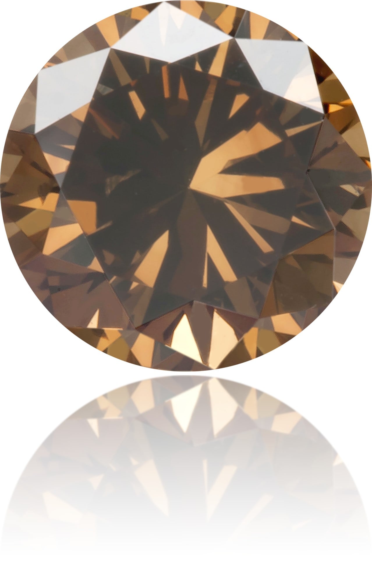 Natural Brown Diamond Round 0.58 ct Polished