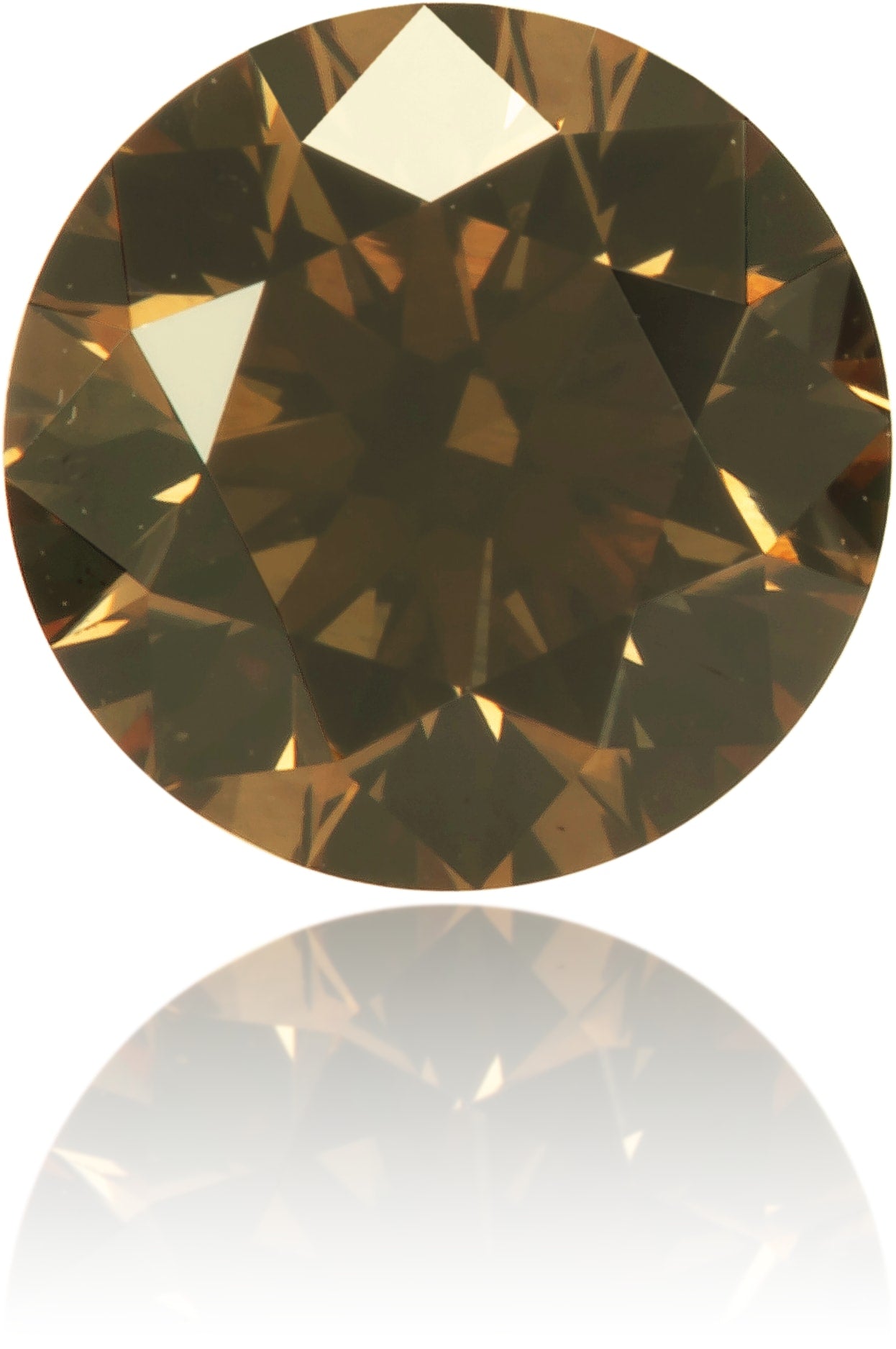 Natural Brown Diamond Round 0.61 ct Polished