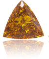 Natural Orange Diamond Triangle 0.32 ct Polished