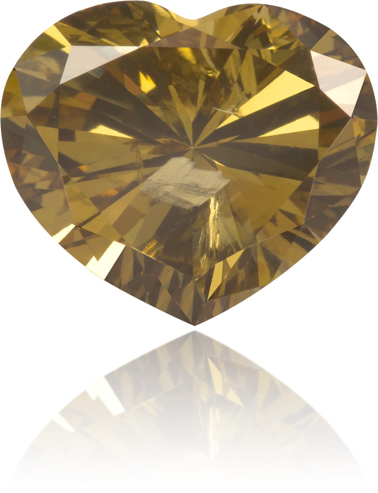 Natural Brown Diamond Heart Shape 2.82 ct Polished