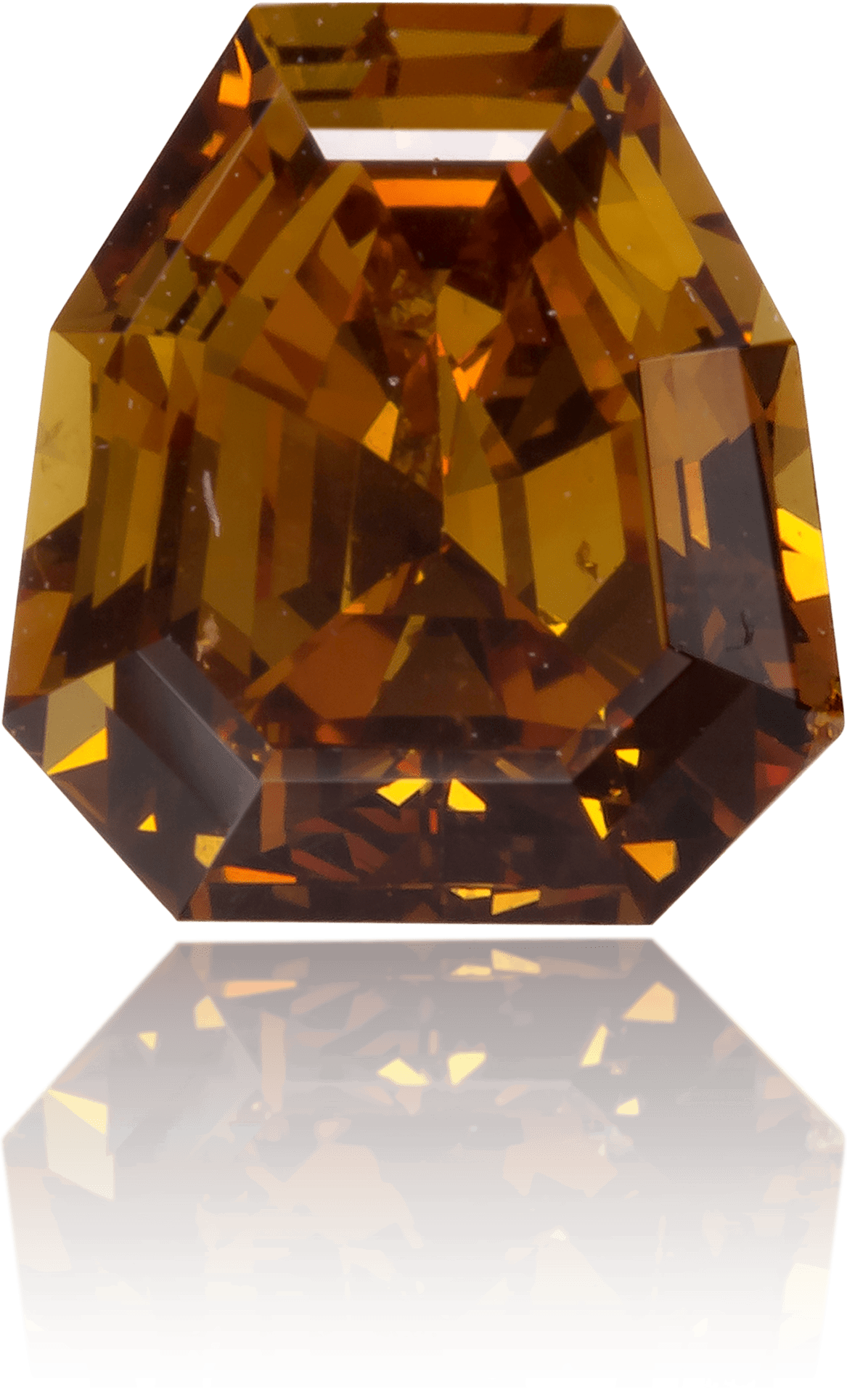 Natural Orange Diamond Shield 0.73 ct Polished