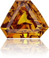 Natural Orange Diamond Triangle 1.04 ct Polished