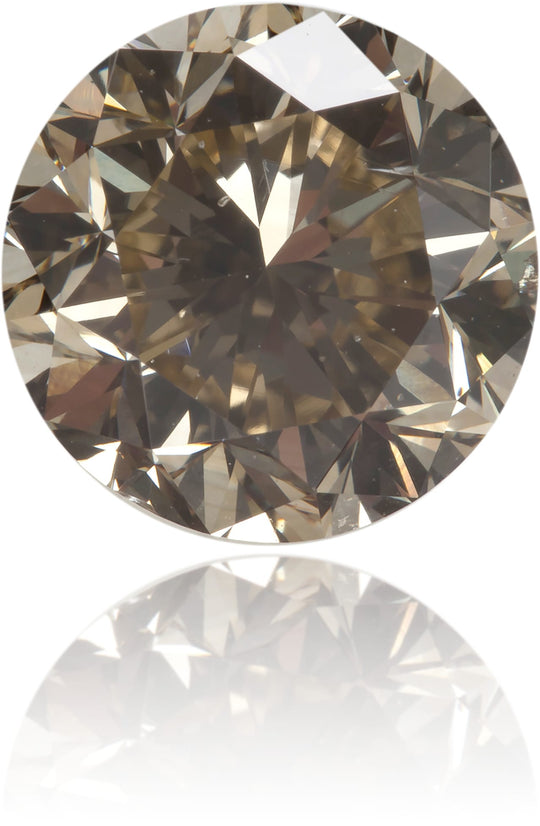 Natural Brown Diamond Round 3.02 ct Polished