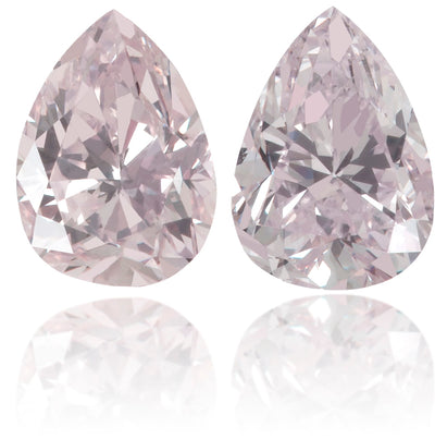 Natural Purple Diamond Pear Shape 0.55 ct set