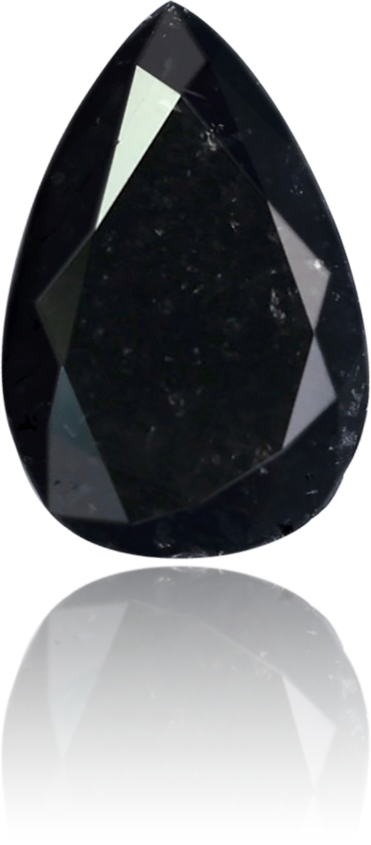 Natural Black Diamond Pear Shape 4.45 ct Polished