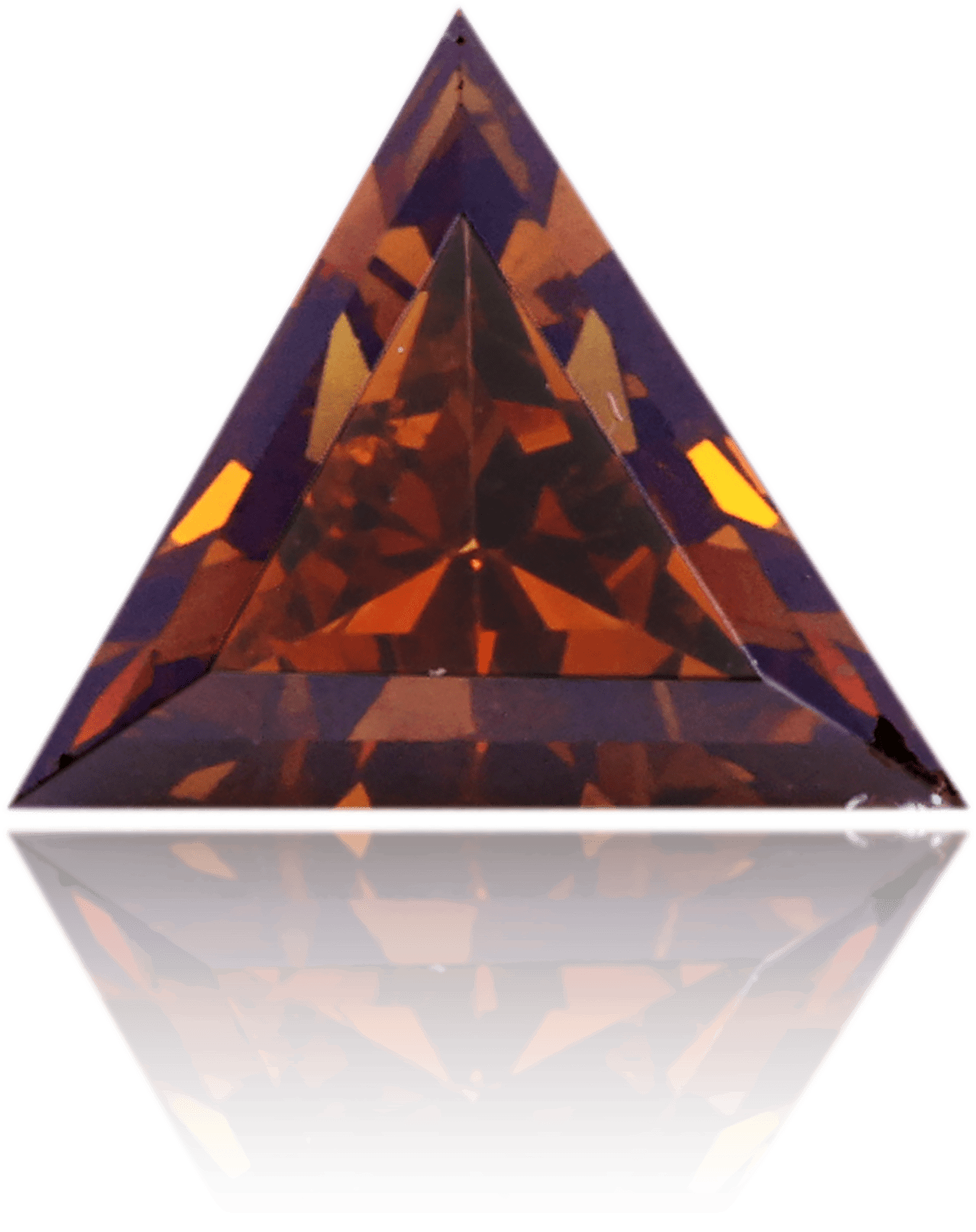 Natural Brown Diamond Triangle 0.92 ct Polished