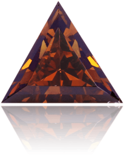 Natural Brown Diamond Triangle 0.92 ct Polished