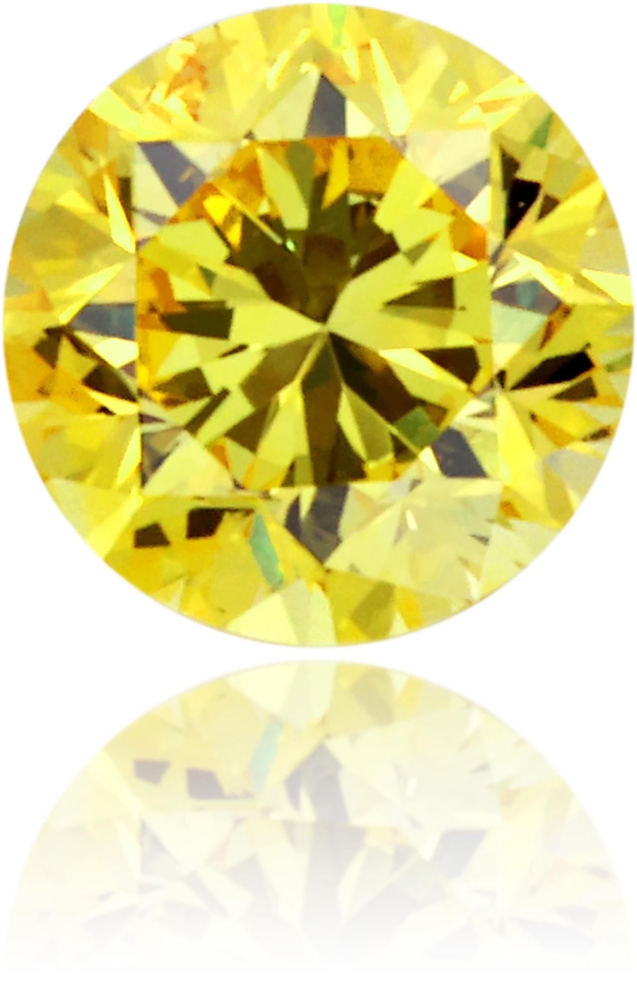 Natural Yellow Diamond Round 0.22 ct Polished