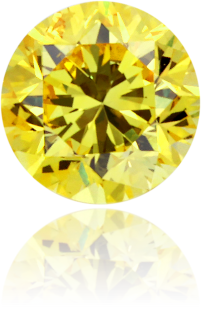 Natural Yellow Diamond Round 0.22 ct Polished