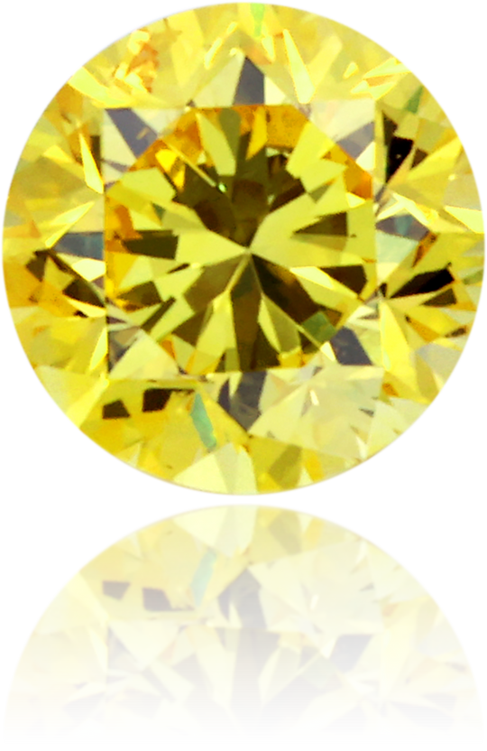 Natural Yellow Diamond Round 0.22 ct Polished