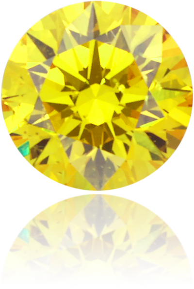 Natural Yellow Diamond Round 0.16 ct Polished