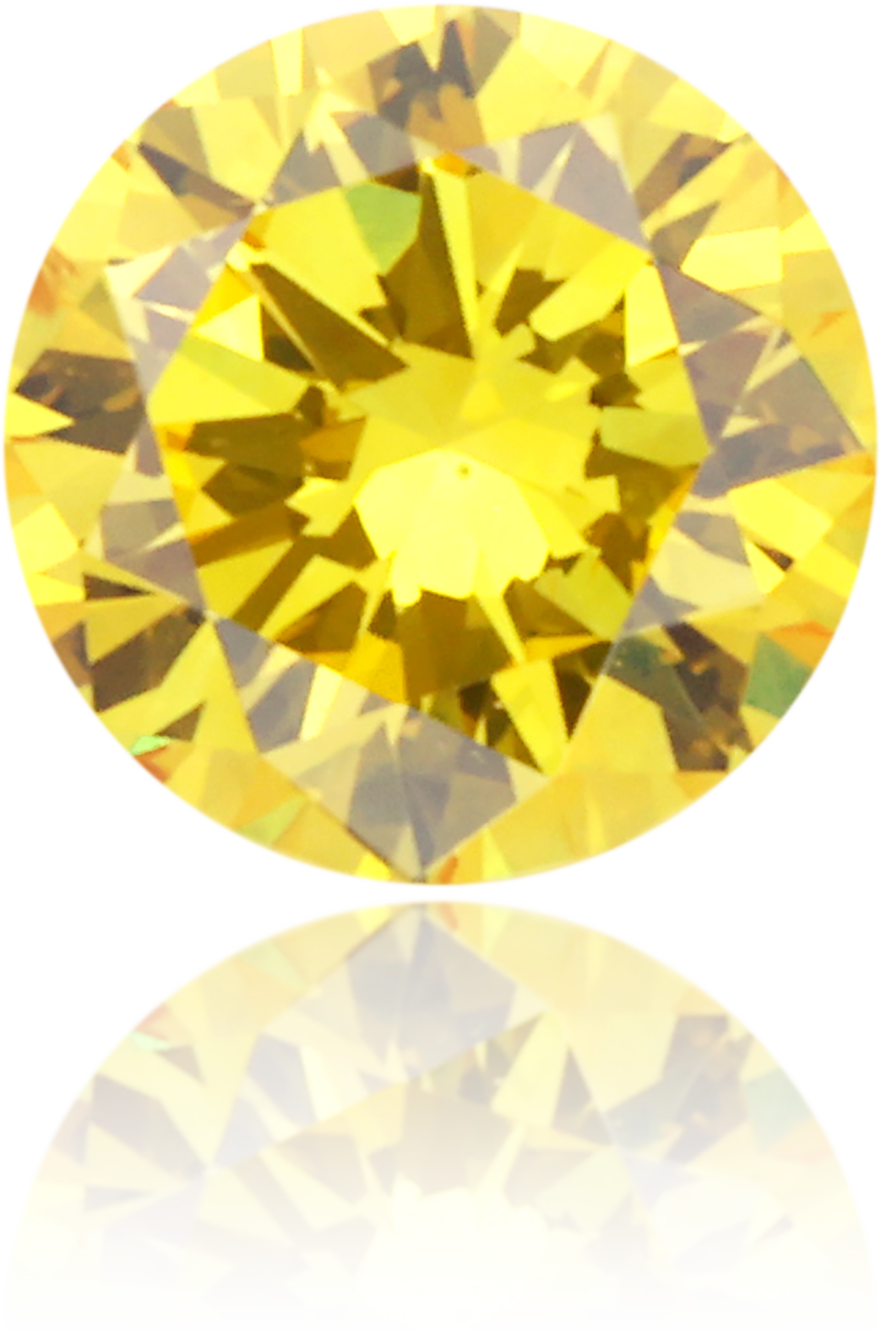 Natural Yellow Diamond Round 0.21 ct Polished