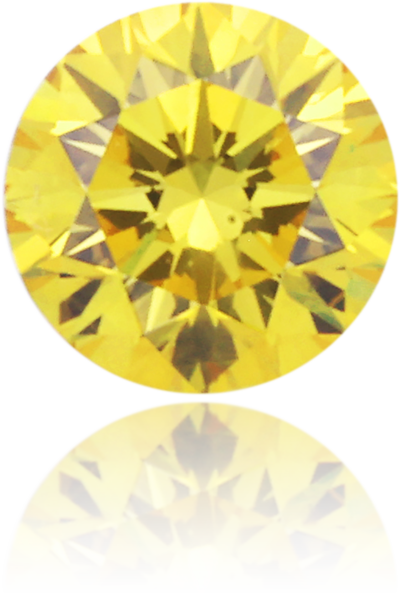 Natural Yellow Diamond Round 0.17 ct Polished