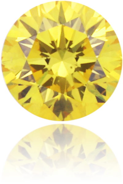 Natural Yellow Diamond Round 0.17 ct Polished