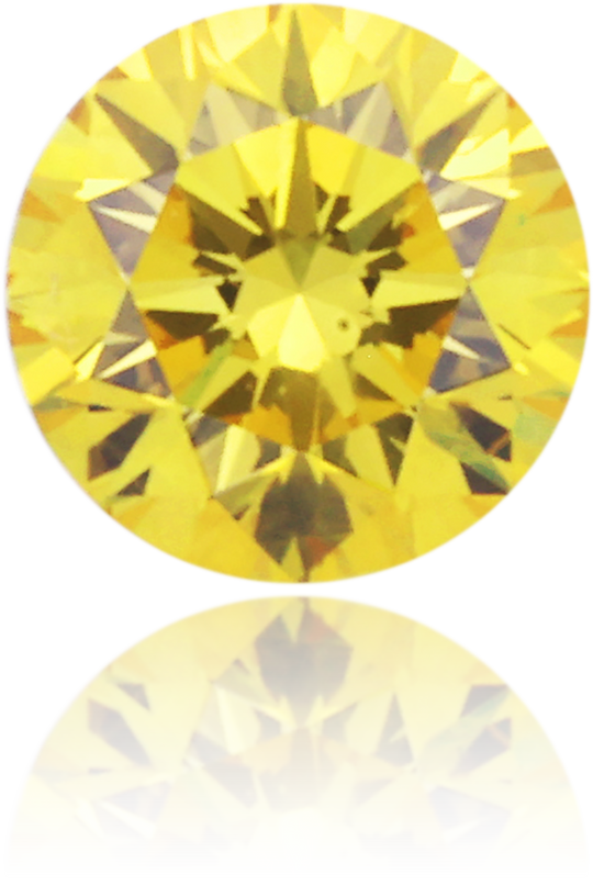 Natural Yellow Diamond Round 0.17 ct Polished