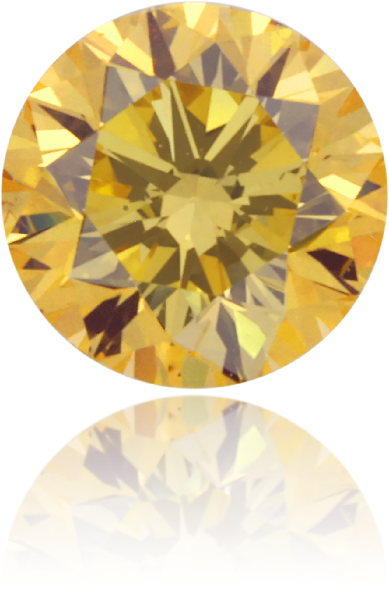 Natural Yellow Diamond Round 0.35 ct Polished