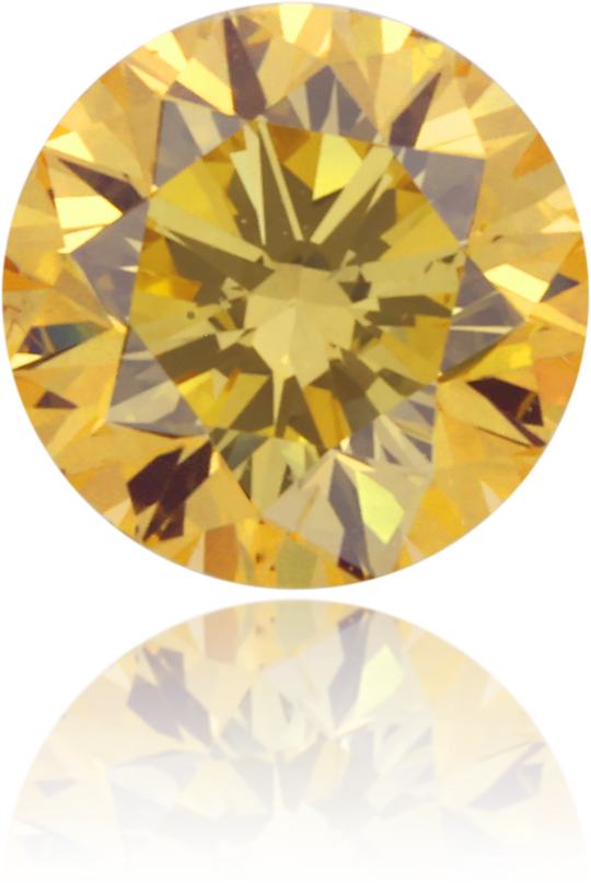 Natural Yellow Diamond Round 0.35 ct Polished