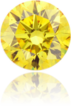 Natural Yellow Diamond Round 0.51 ct Polished