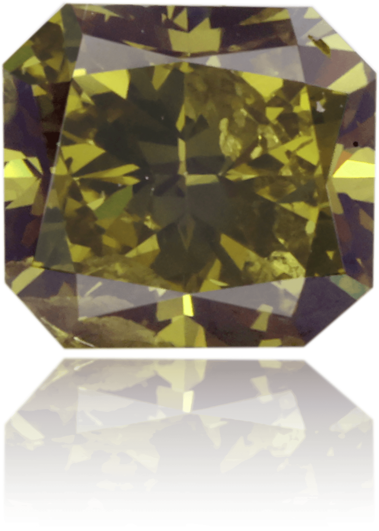 Natural Green Diamond Rectangle 0.90 ct Polished