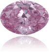 Natural Purple Diamond Oval 0.18 ct Polished