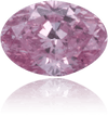 Natural Purple Diamond Oval 0.18 ct Polished