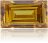 Natural Orange Diamond Baguette 0.42 ct Polished