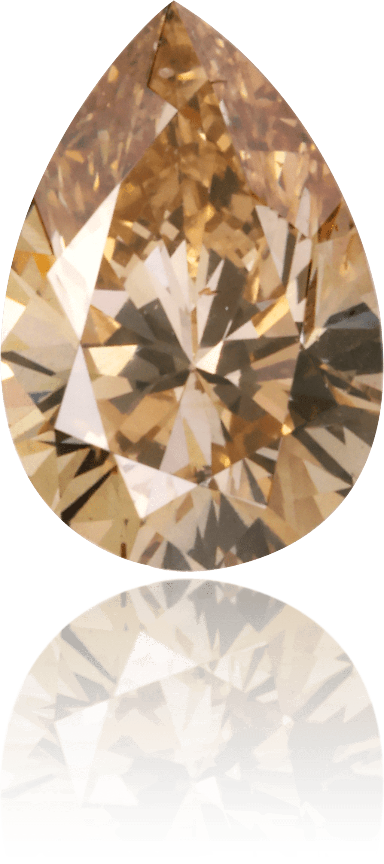 Natural Brown Diamond Pear Shape 0.38 ct Polished