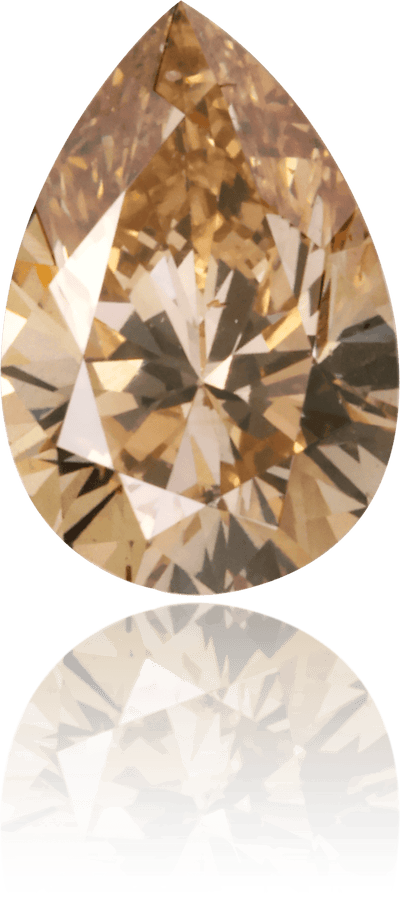 Natural Brown Diamond Pear Shape 0.38 ct Polished