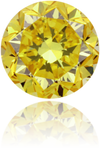 Natural Yellow Diamond Round 0.53 ct Polished