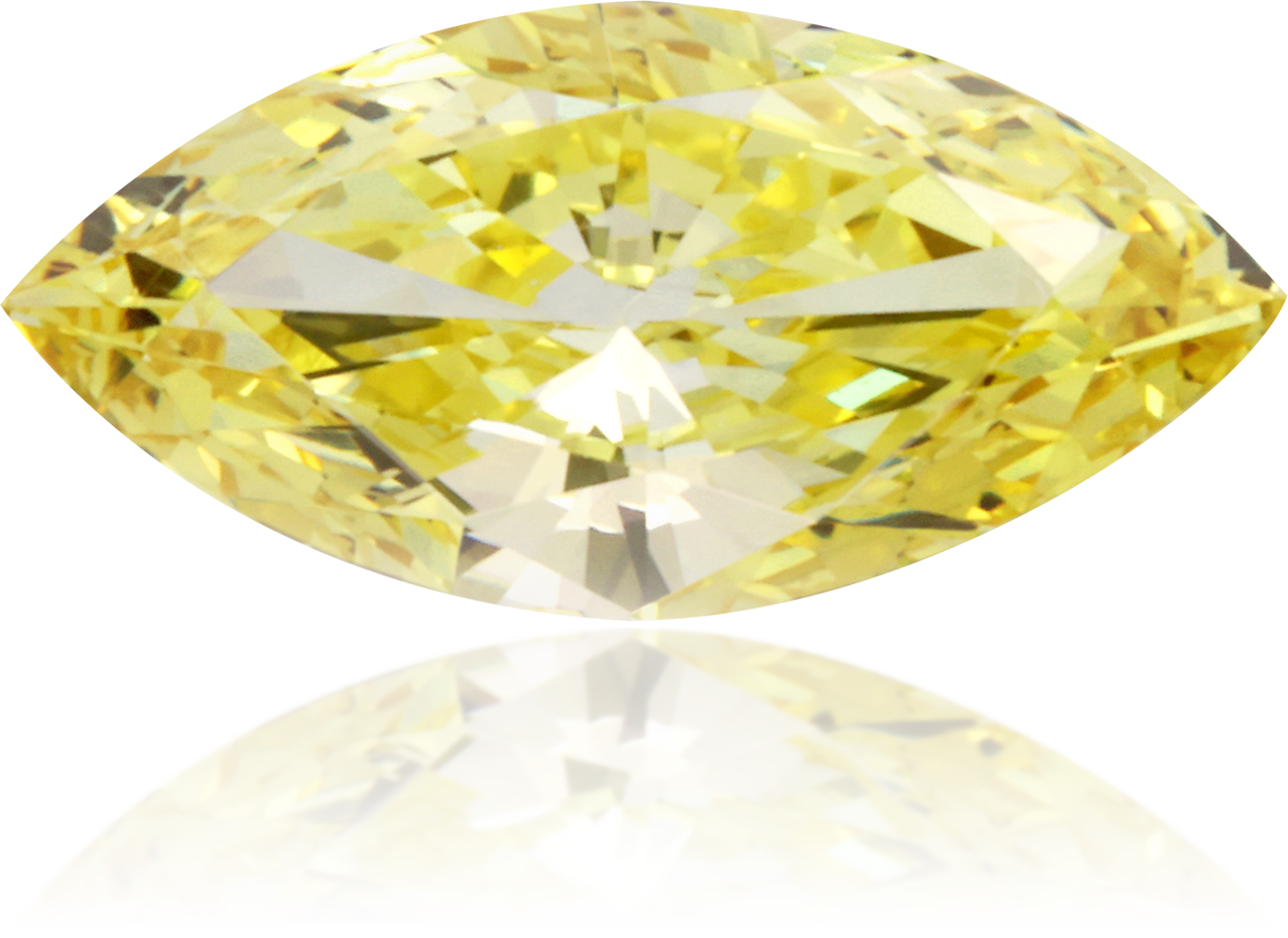 Natural Yellow Diamond Marquise 0.37 ct Polished