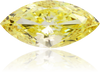 Natural Yellow Diamond Marquise 0.37 ct Polished