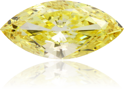 Natural Yellow Diamond Marquise 0.37 ct Polished