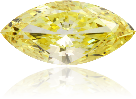 Natural Yellow Diamond Marquise 0.37 ct Polished
