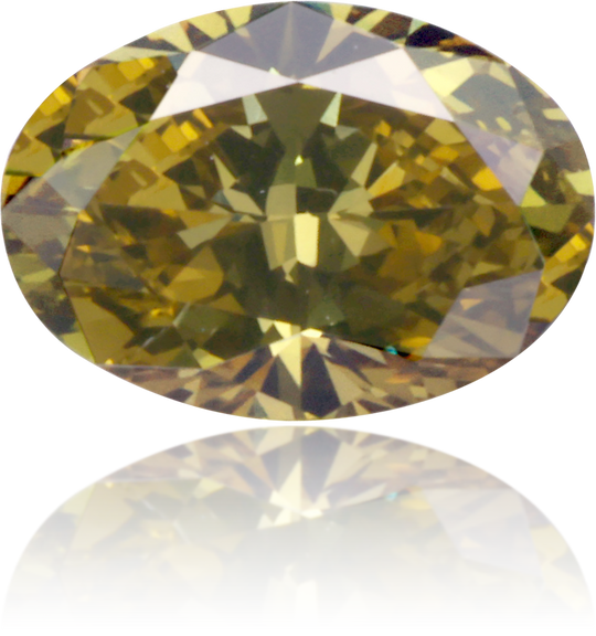 Natural Green Diamond Oval 0.33 ct Polished