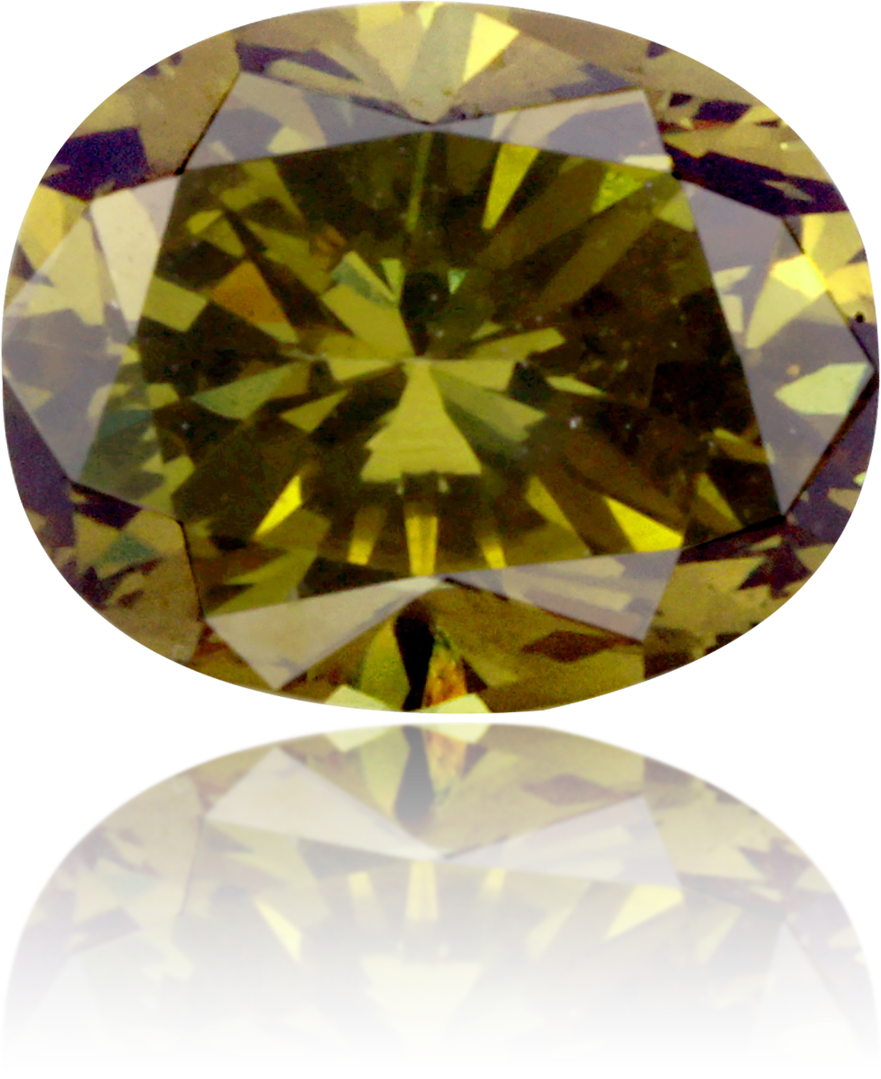 Natural Green Diamond Oval 0.44 ct Polished