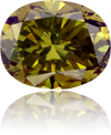 Natural Green Diamond Oval 0.44 ct Polished