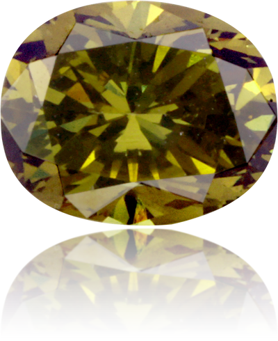 Natural Green Diamond Oval 0.44 ct Polished