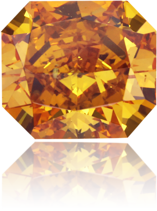 Natural Orange Diamond Rectangle 1.43 ct Polished