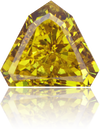 Natural Green Diamond Shield 4.01 ct Polished