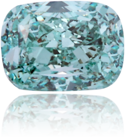 Natural Green Diamond Cushion 0.33 ct Polished