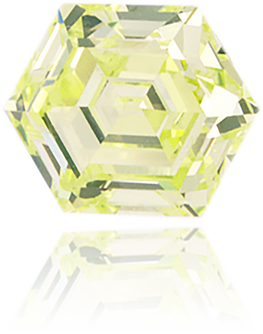 Natural Green Diamond Hexagon 0.63 ct Polished