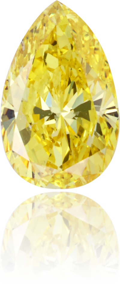 Natural Yellow Diamond Pear Shape 0.55 ct Polished