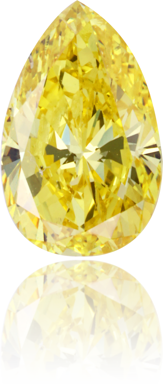 Natural Yellow Diamond Pear Shape 0.55 ct Polished