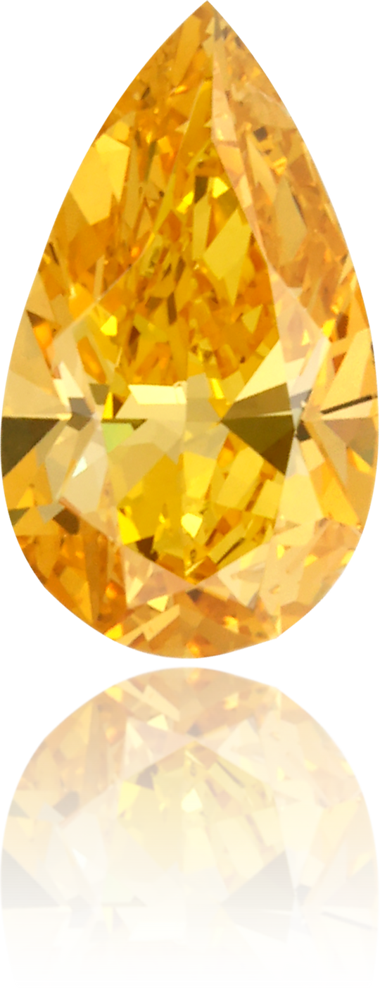 Natural Orange Diamond Pear Shape 0.41 ct Polished